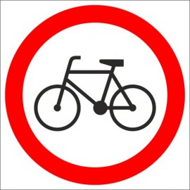 Znak drogowy B-9 Zakaz wjazdu rowerów