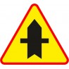 Naklejka znak ostrzegawczy A-6a Skrzyżowanie z drogą podporządkowaną występującą po obu stronach