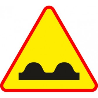 Naklejka znak ostrzegawczy A-11 Nierówna droga