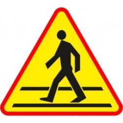 Naklejka znak ostrzegawczy A-16 Przejście dla pieszych