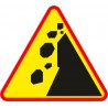 Naklejka znak ostrzegawczy A-25 Spadające odłamki skalne