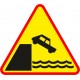 Naklejka znak ostrzegawczy A-27 Nabrzeże lub brzeg rzeki