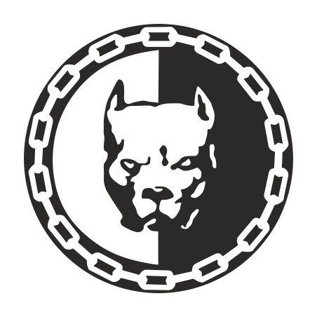 Naklejka wycinana N29 pitbull 02