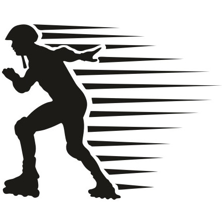 Naklejka wycinana N30 rolkarz