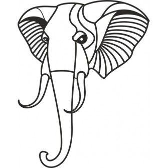 Naklejka wycinana N60 słoń O