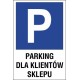 znak parking P01 dowolny tekst
