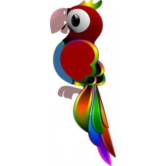 Naklejka ścienna dekoracyjna D90 papuga O