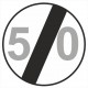 B-34-50 koniec ograniczenia prędkości (tu 50 km)