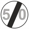 B-34-50 koniec ograniczenia prędkości (tu 50 km)