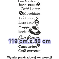 Naklejka dekoracyjna SF06 kawa