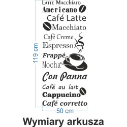 Naklejka dekoracyjna SF06 kawa