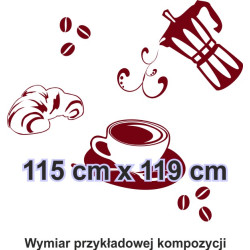 Naklejka dekoracyjna SF12 kawa