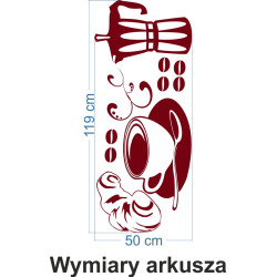 Naklejka dekoracyjna SF12 kawa