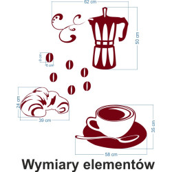 Naklejka dekoracyjna SF12 kawa