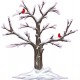 Naklejka ścienna - kolorowe drzewo SD06 drzewo zima