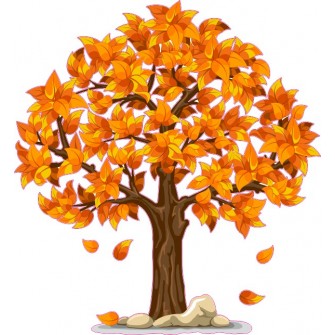Naklejka ścienna - kolorowe drzewo SD04a drzewo jesień
