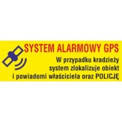 Naklejka system alarmowy gps O14