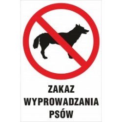 tabliczka zakaz Z05 zakaz wyprowadzania psów