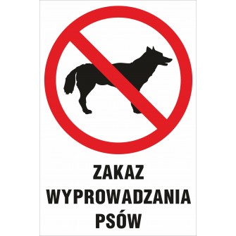 zakaz Z05 zakaz wyprowadzania psów