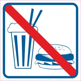 naklejka INL09 - zakaz wchodzenia z jedzeniem