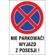 Naklejka zakaz zatrzymywania i postoju ZZP06 nie parkować wyjazd z posesji