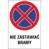 Naklejka zakaz zatrzymywania i postoju ZZP07 nie zastawiać bramy