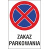 Naklejka zakaz zatrzymywania i postoju ZZP12 zakaz parkowania