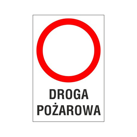 Naklejka zakaz ruchu ZR05 DROGA POŻAROWA