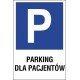 Naklejka znak parking P08 parking dla pacjentów
