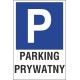 Naklejka znak parking P14 parking prywatny