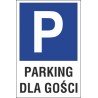 Naklejka znak parking P15 parking dla gości