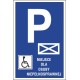 Naklejka znak parking P17 miejsce dla osoby niepełnosprawnej