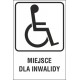 Naklejka miejsce dla inwalidy MI02 miejsce dla inwalidy