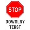 Naklejka STOP S02x dowolny tekst