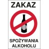 Naklejka zakaz spożywania alkoholu ZA04 butelka