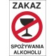 Naklejka zakaz spożywania alkoholu ZA02 cały kieliszek