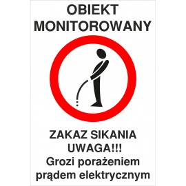 Naklejka zakaz sikania ZS02 obiekt monitorowany
