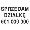 Naklejka sprzedam działkę SD03 sprzedam działkę nr tel