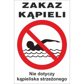 tabliczka zakaz kąpieli ZK07