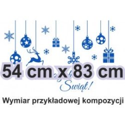 Naklejka dekoracyjna - SF25 ozdoby świąteczne małe