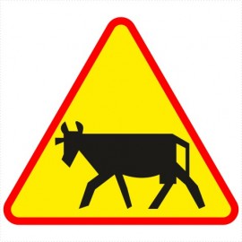 Znak drogowy A-18a Zwierzęta gospodarskie