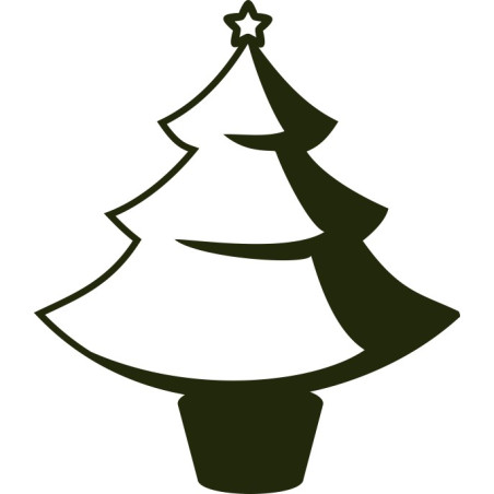 Naklejka ścienna, na ścianę, dekoracyjna N219 choinka