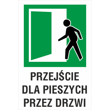 Naklejka Przejście dla pieszych przez drzwi ZB08