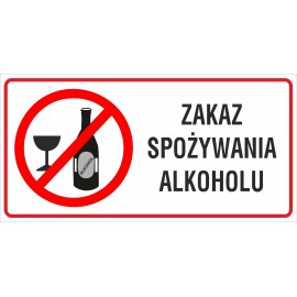 naklejka INZ14 zakaz spożywania alkoholu