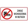 naklejka INZ15 zakaz wchodzenia w butach