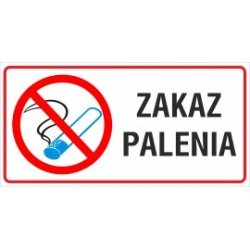 naklejka INZP9 zakaz palenia