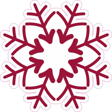 Naklejka ścienna dekoracyjna D233 płatek śniegu