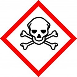Naklejka Piktogram  GHS06 - Substancje bardzo toksyczne