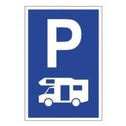 Tabliczka znak parking dla kamperów PE01