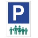 Tabliczka znak Parking dla dużej rodziny PE03b